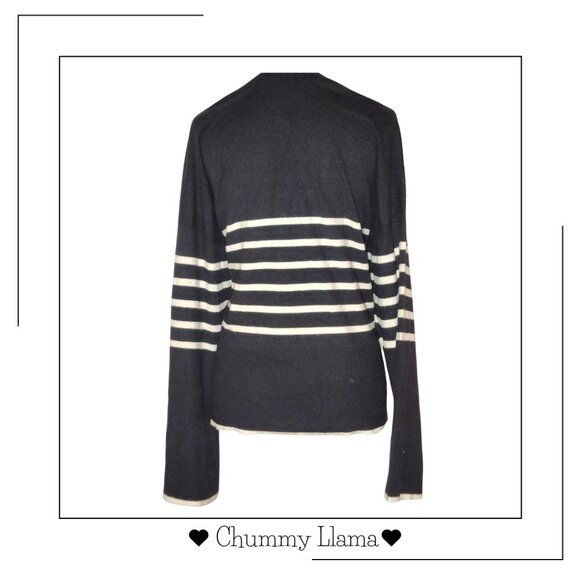 Vero Moda Black & White Striped Sweater – Cozy Knit, Size XXL - Picture 2 of 4